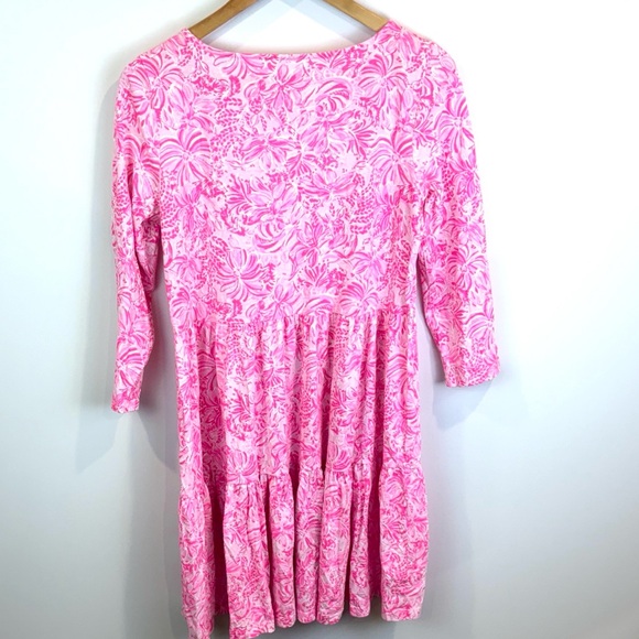 Lilly Pulitzer Pink Floral Dress size M - Picture 3 of 8